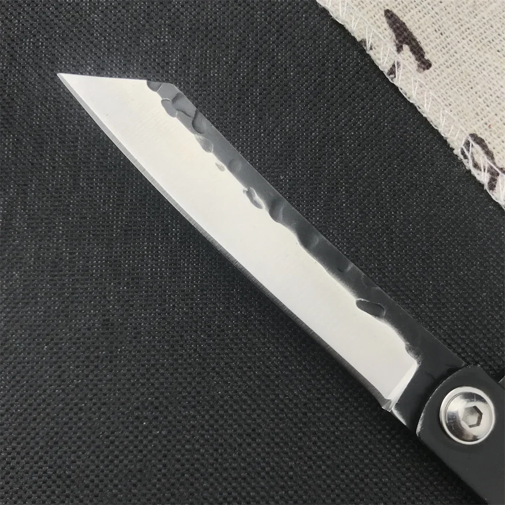 Higonokami Coltello pieghevole con lama Tanto in acciaio di Damasco Manico in alluminio Coltelli da campeggio all'aperto Caccia tattica Strumenti di raccolta EDC