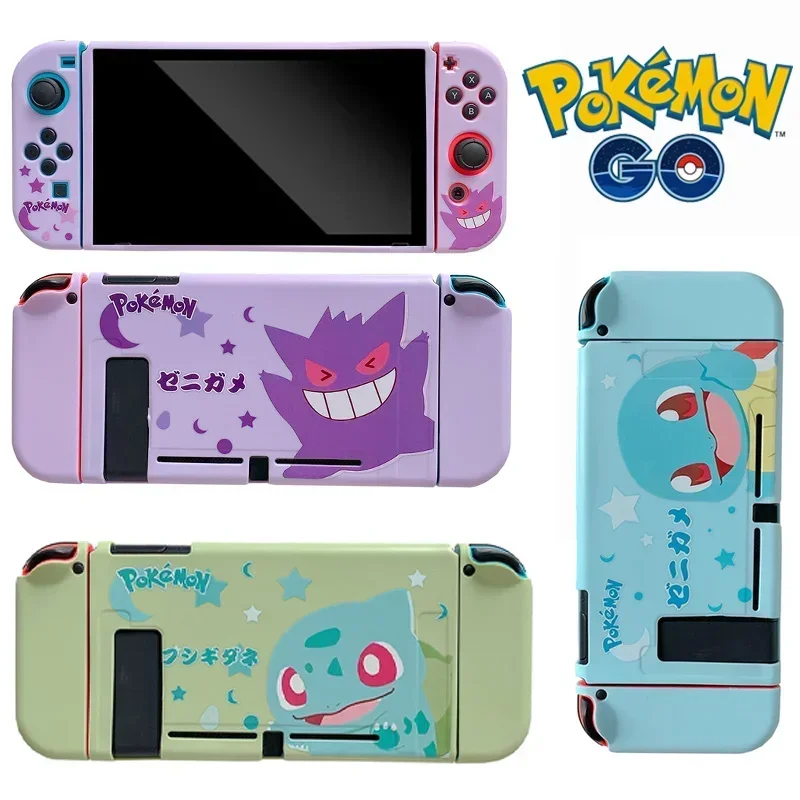 Anime Pokemon Gengar Protective Case for Nintendo Switch Case NS Cartoon Split Color Printing Game Console Soft Cover Shell Gift