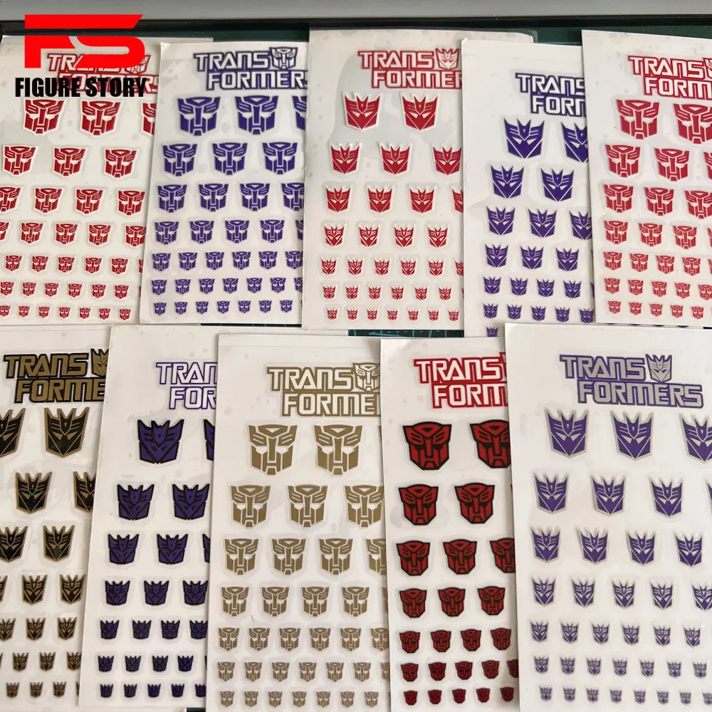 45pcs Transformation robot toys G1 sticker Symbol Decal for Custom DIY Toys Accessories Decoration