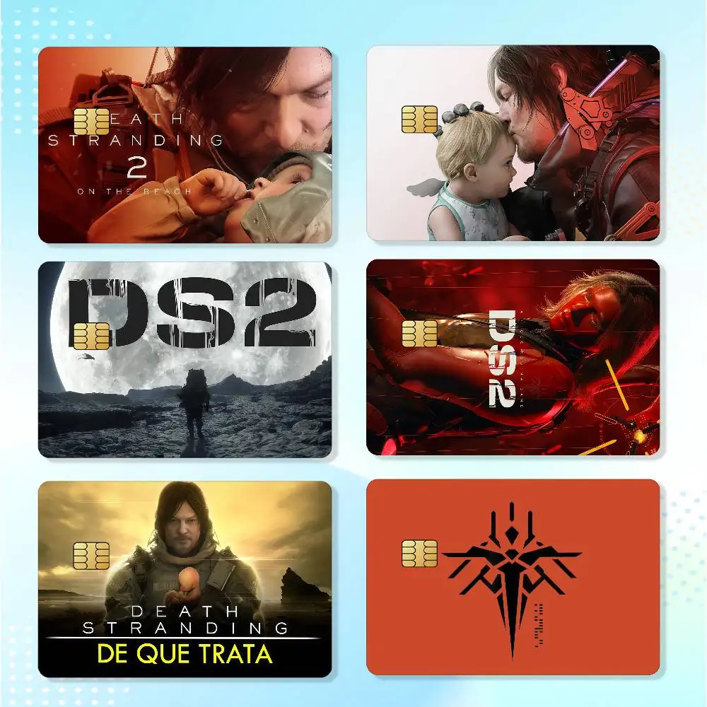 Death S-Stranding 2 On the Beach Credit Skin Cover Card Stickers 4PCS Film Bus Pass Front Decoration Bank Debit Waterproof