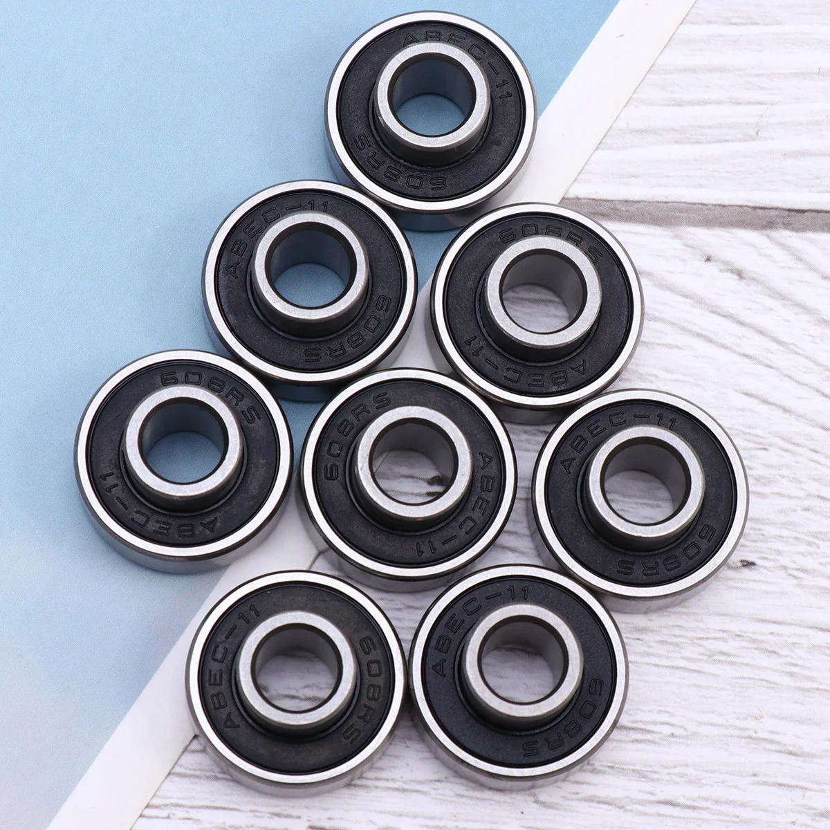 8 قطعة 608 2rs محامل عجلات التزلج مقاومة للصدأ Longboard تحمل عالية السرعة منخفضة الضوضاء المتداول تحمل ل سكوتر التزلج