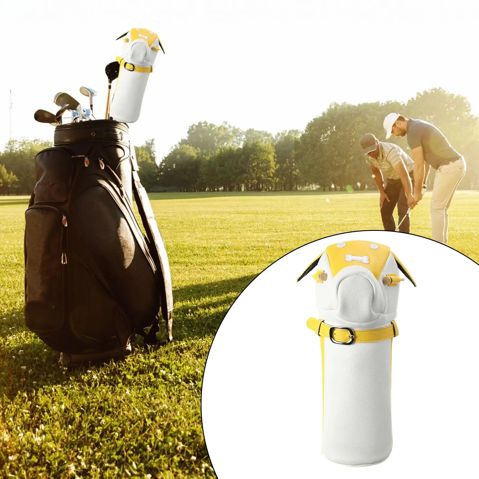 

Golf Wood Headcover Lightweight Convenient Impact Protection Dog Shape Anti Scratch Equipment Guard Golf Club Protector Lovely