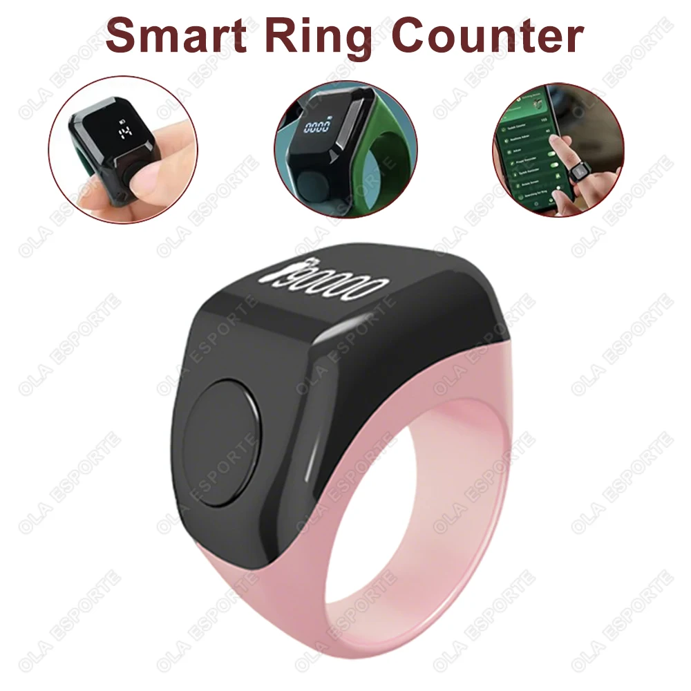Smart APP Digital Display Tally Counter Ring, Wearable