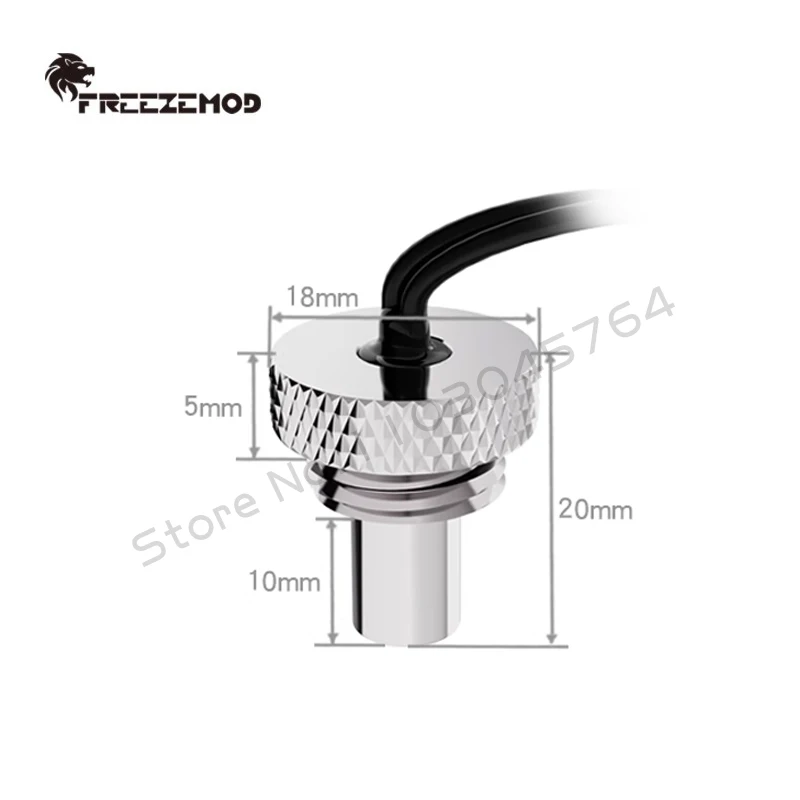 FREEZEMOD Temperature Measuring Plug Fitting For Water Cooling Reservoir 3950 G1/4 Temp. Sensor 10K Waterproof DuPont Terminal