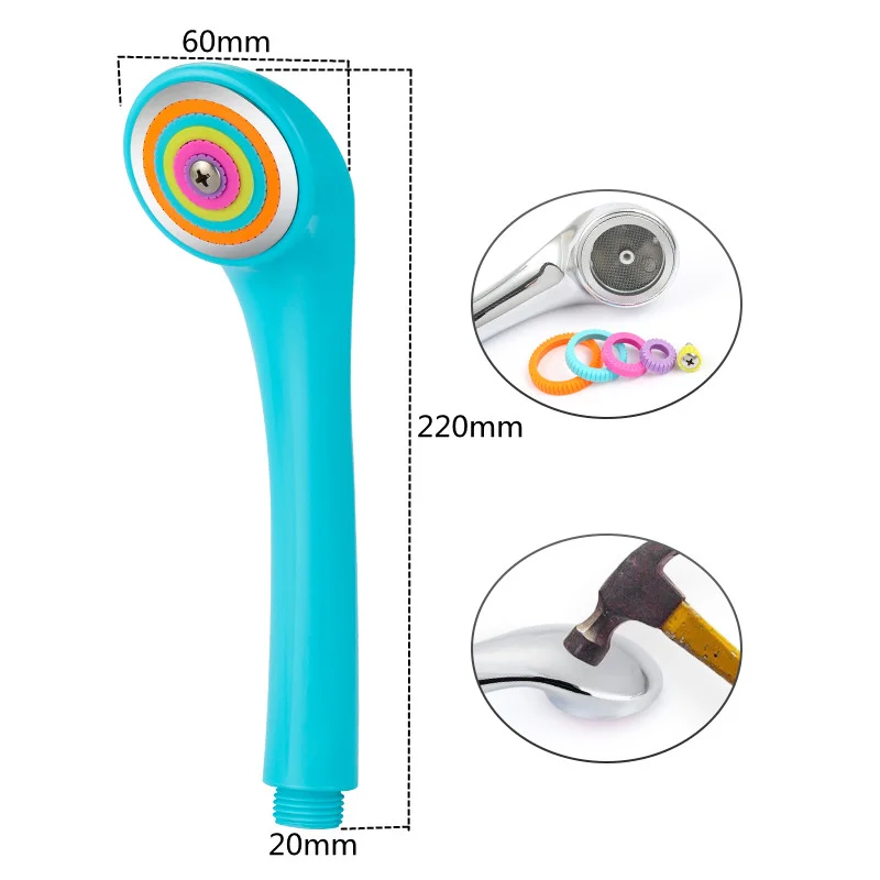 Rainbow Water Saving Shower Head High Pressure Handheld Filter Shower Nozzle Removable Washable Faucet Parts Bath Accessories