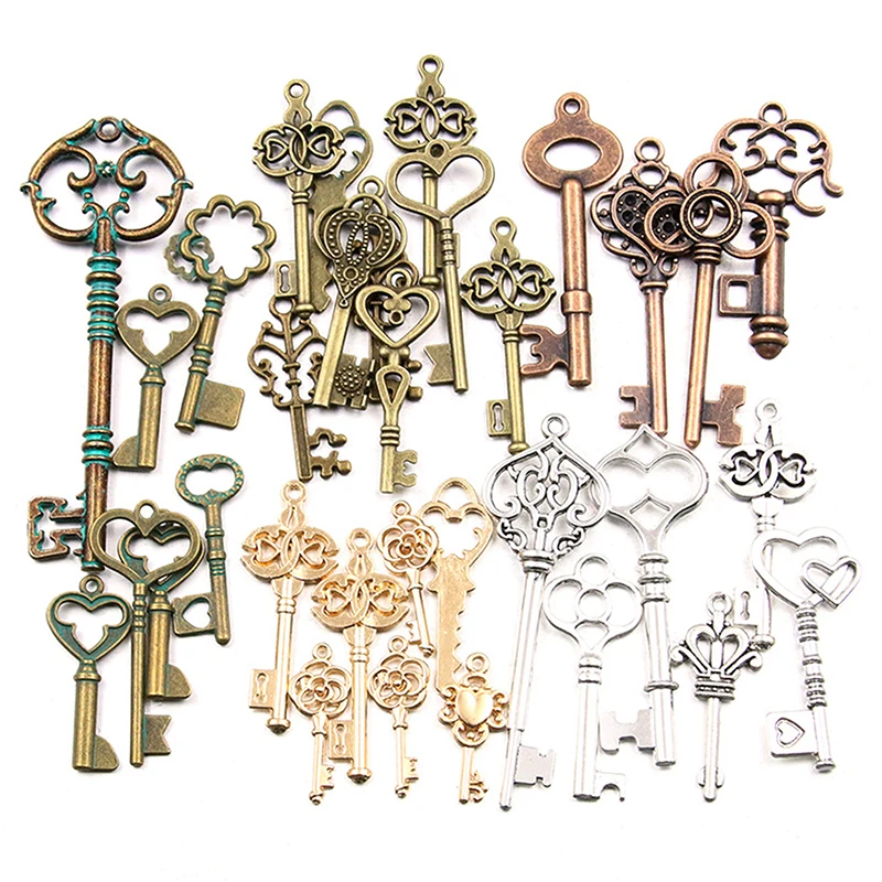 

50g/pack Key Charms Bracelets Necklace Craft Metal Pendant For Jewelry Making DIY Supplies Small Business Supplies