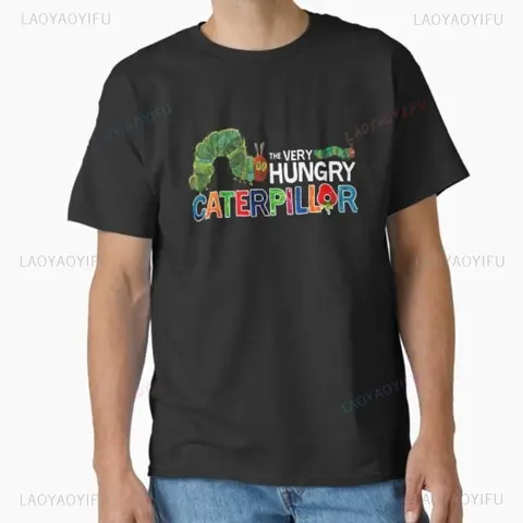 Det bästa att köpa Very Hungry Caterpillar tecknad T-shirt Kvinna Man Sommar bomullstryckt T-shirt Casual Streetwear Kläder 6 best sales larvmän - №4