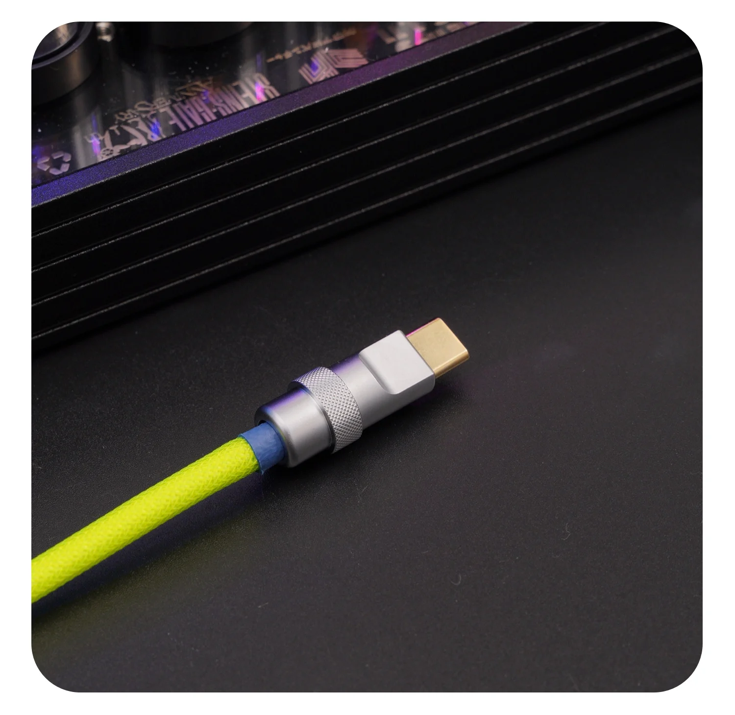 GeekBable handmade customized computer mechanical keyboard, aviation plug data cable,  theme SP keycap cable,usb cable type c