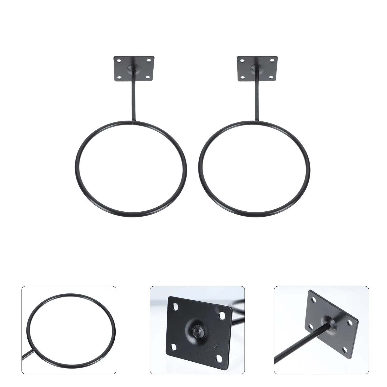 

2Pcs Wall Ball Holders Iron Basketball Display Organizer Football Storage Rack Space Saving Wall Mounted Ball Holder