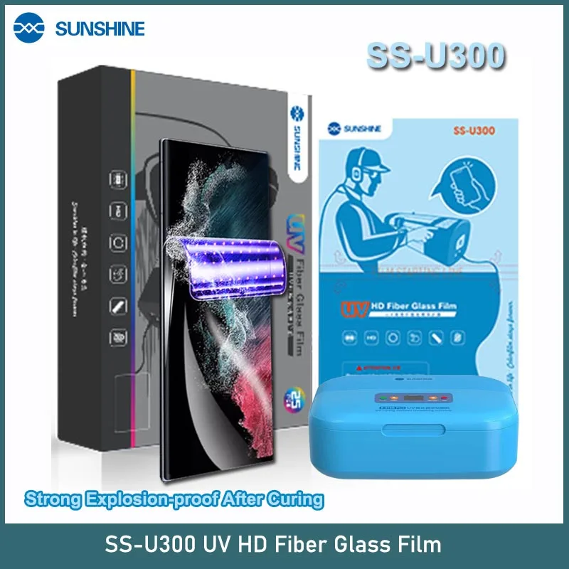 

SUNSHINE 25pcs SS-U300 UV Film Mobile Phone Tempered Glass Screen Protetcors for 890C Cutting Machine Hydrogel Movies Sheets