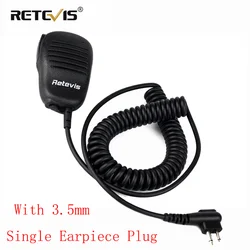 RETEVIS R-312 2Pin PTT MIC Speaker Microphone With 3.5mm Single Pin Earpiece Plug For Motorola TYT TC-500/TC-600/TC-700 DEP450