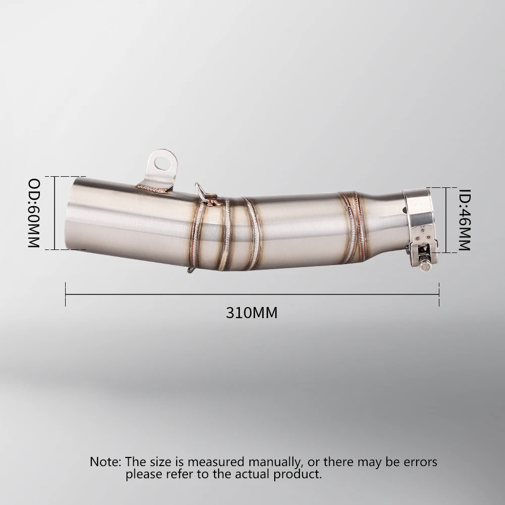 For YZF-R6 R6 (60mm) intermediate eccentric tube (2006-2021) Pipe link exhaust tail section on motorcycle intermediate link view 3