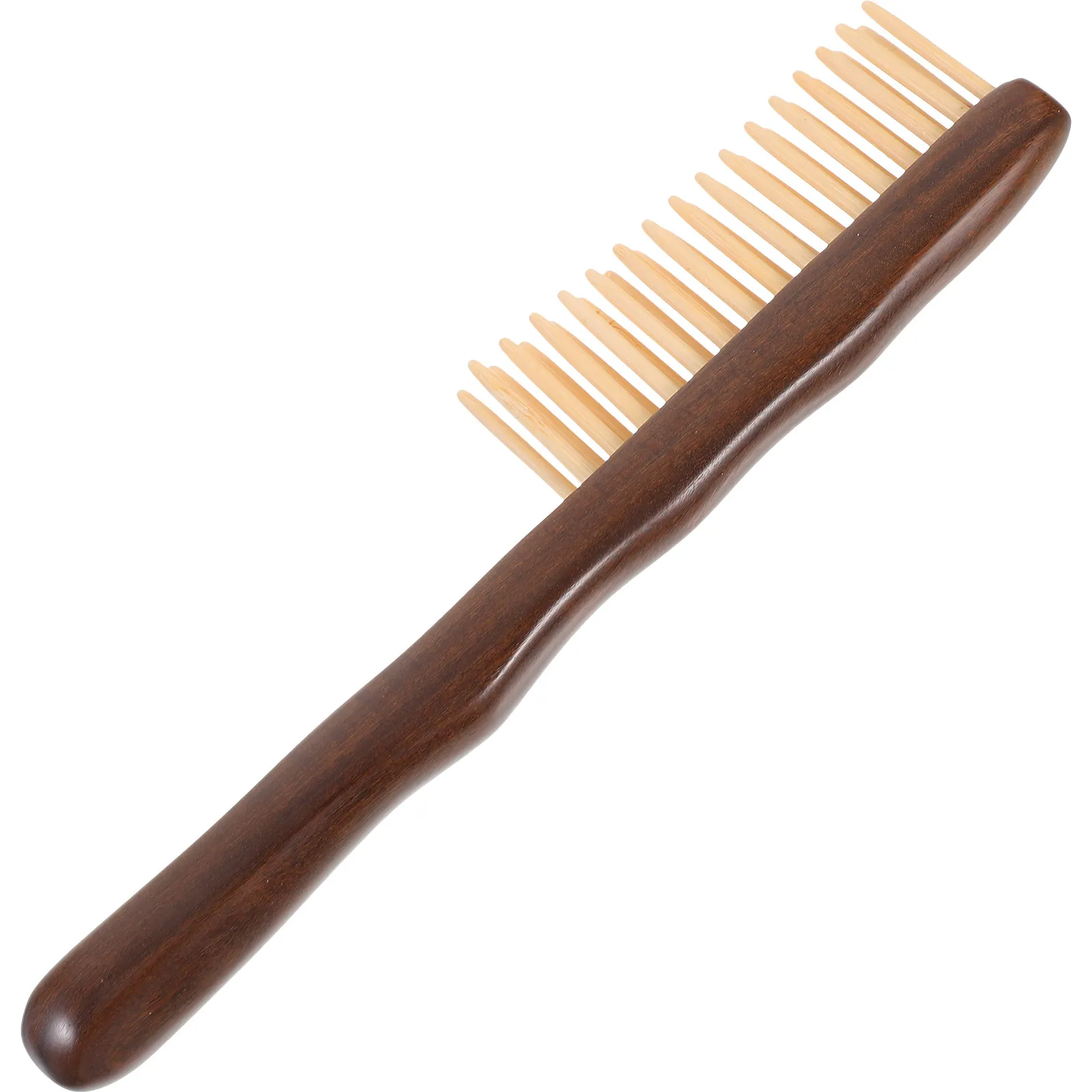 1Pcs Sandalwood Hair Comb Wooden Double Row Teeth Massage Comb Scalp Stimulating Head Massager Portable Hairdressing Accessories