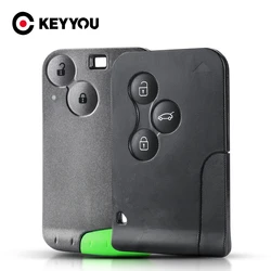 KEYYOU For Renault Laguna Espace 2/3 Buttons Car Key Shell Card Remote Control Key Keyless Entry Case