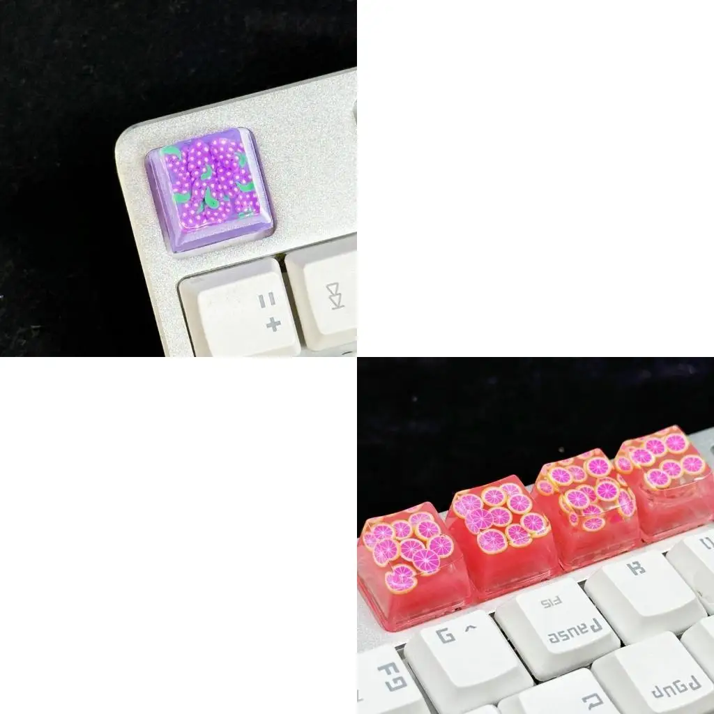 462E OEM Profile Fruit Keycap Resin Personality Translucently Backlights Keycap
