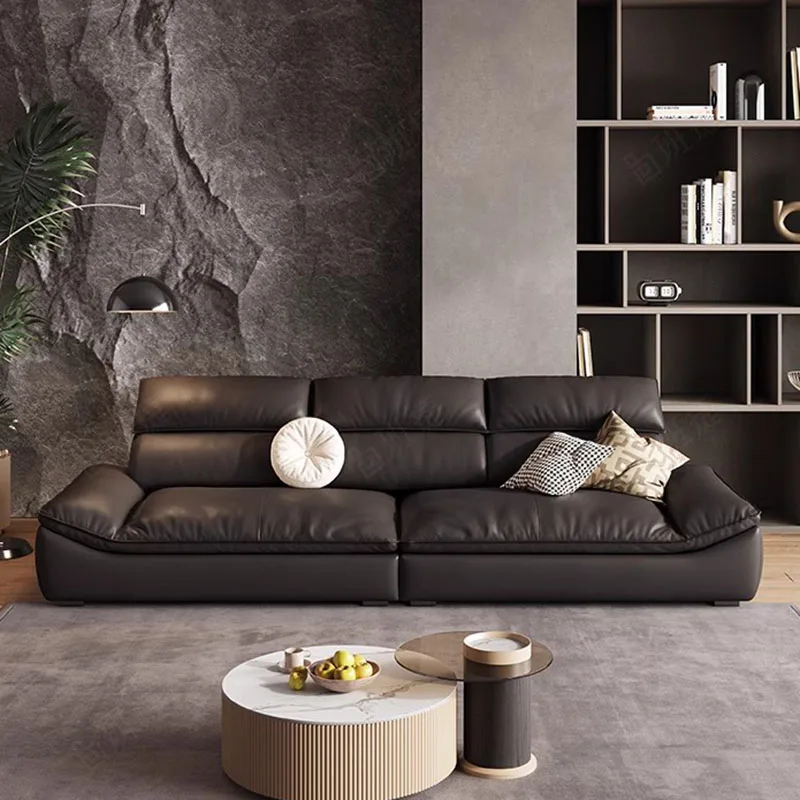 

Leather Corner Living Room Sofas Nordic Luxury Floor Relax Grande Sofas Armchair Chaise Longue Divani Soggiorno Furniture Modern