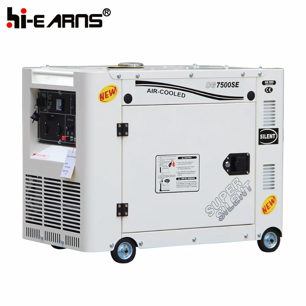 

5.5kw portable silent dies el generator generator DG7500SE