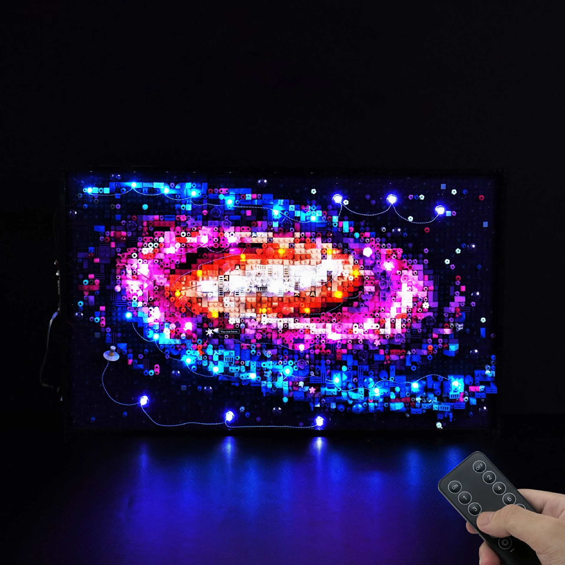 

DIY LED Light Kit for Galaxy Art 31212 Compatible Remote-Control Lighting for Brick Mosaic Model (No Bricks Included)