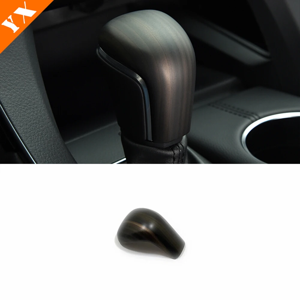 ABS Matte Carbon Look For Toyota Aygo X 2022 2023 Accessories Car Gear Shift Handle Knob Frame Sticker Cover Garnish Trim