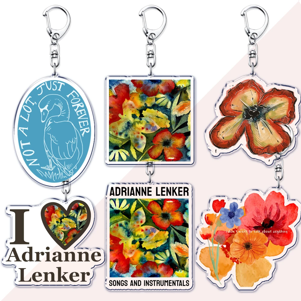 Popular Singer Adrianne Lenker Keychains for Women Accessories Music Songs Album Big Thief Keyring Fans Friends Gifts