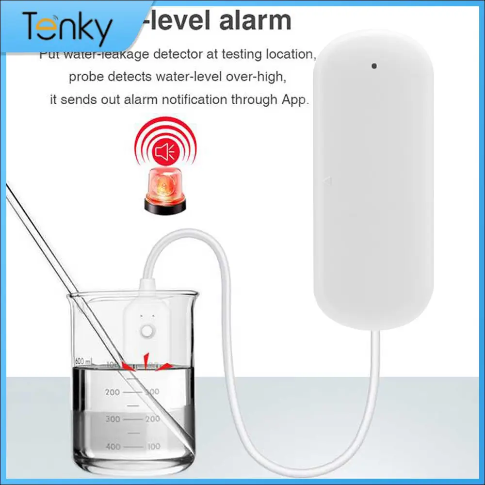 Wireless Tuya Function Highly Accurate Real-time Leak Detection Easy Installation Smartphone Notifications Remote Monitoring