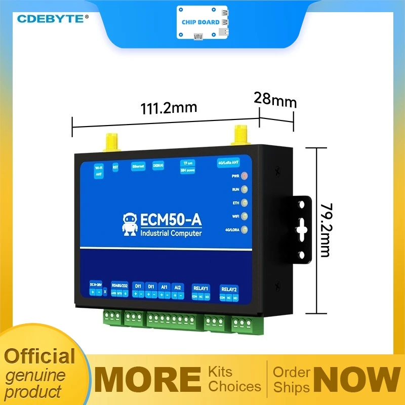 

CDEBYTE ECM50 Industrial IoT Gateway, ESP32 Controller with RS485 RS232 LoRa Interface, Modbus RTU and Ethernet Support
