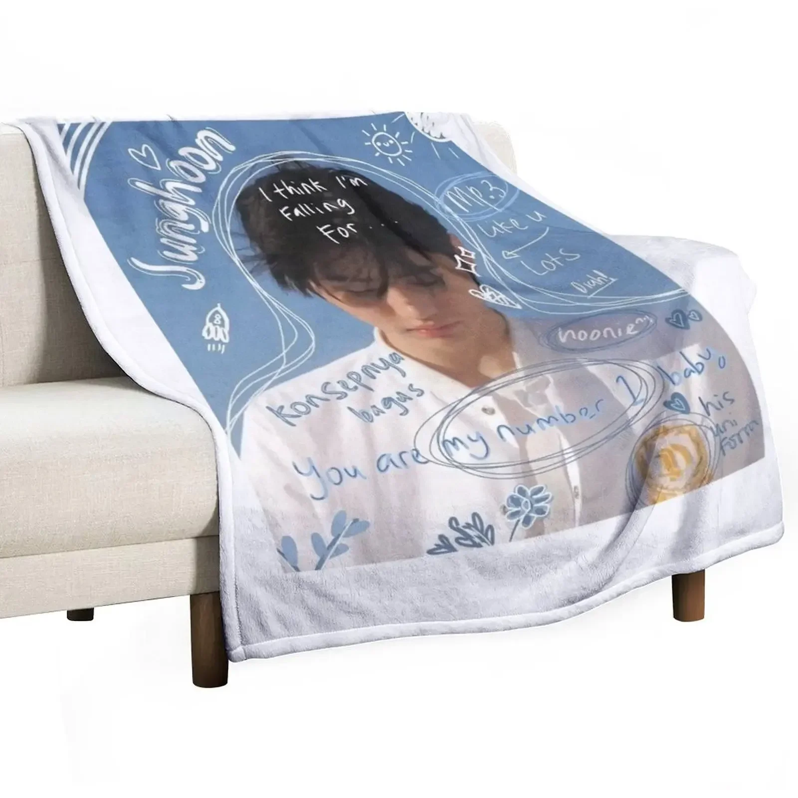 sunghoon Throw Blanket warm winter Weighted valentine gift ideas for sofa Blankets