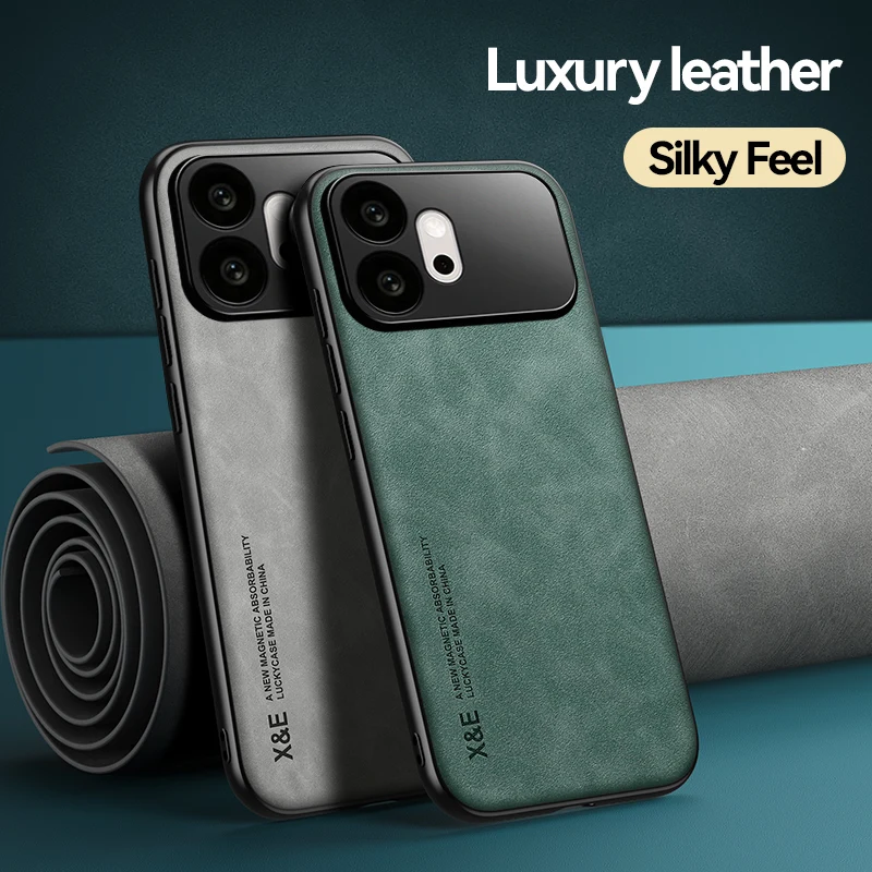 

For Honor 600 Magnetic Case Matte Leather Cover Huawei Honor 300 400 500 Pro Camera Shell Shockproof Fundas Honor 600 Lite