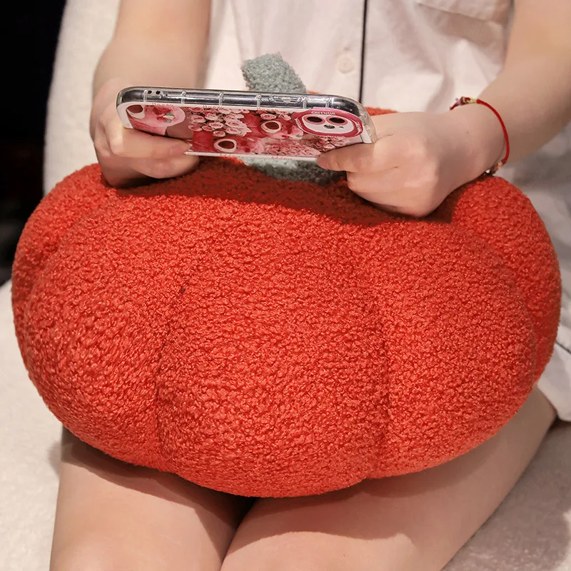 Pumpkin Plush Plant Pillow Stuffed Colorful Round Halloween's Day Party Decor Seat Cushion for Home Sofa Gift