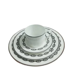 New Coffee Cup Household Bone China Cup and Plate Four Set European Dinner Set Steak Salad Plate Dishes