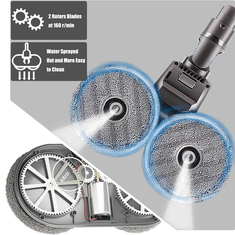 Пылесос 2 в 1, электрический инструмент для пола для Dyson V7, V8, V10, V11, V15, одновременный и эффективный Cleaninga83x