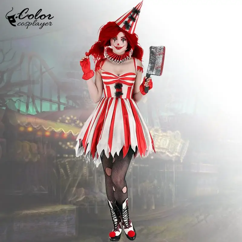 

Color Cosplayer Clown Dress Suit Vampire Halloween Cosplay Costume Vampire Dress Carnival Circus Troupe Performance Costume