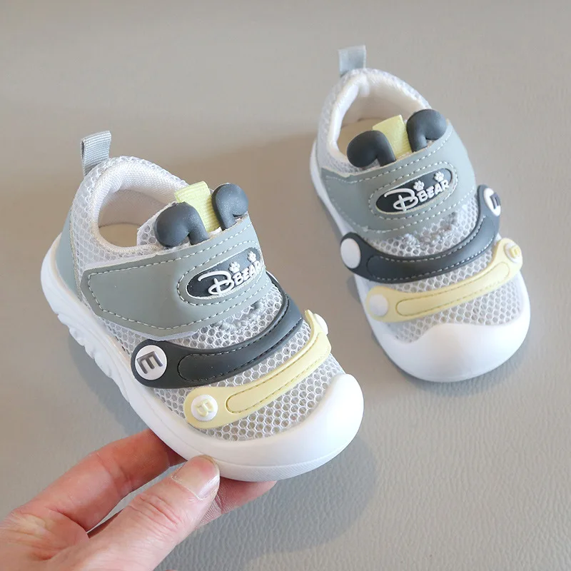 Boys Girls Summer New Hollow Mesh Sandals Outdoor Toddler Breathable Sport Beach Sandals Baby Soft Soles Non-slip Toddler Shoes