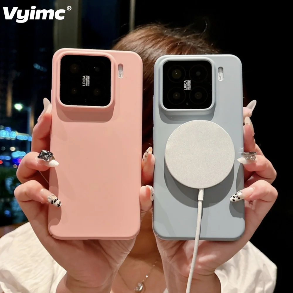 

Official Liquid Silicone For Magsafe Magnetic Phone Case For Xiaomi Mi 15 Pro 15 Shockproof Protective Wireless Charge Cover