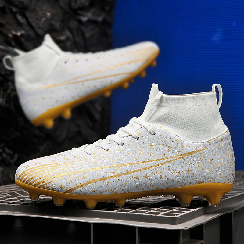 

Soccer Shoes Society AG/TF Men's Football Boots Grass Anti-Slip Outdoor Training Cleats Futsal Sneakers Children Sports Footwear