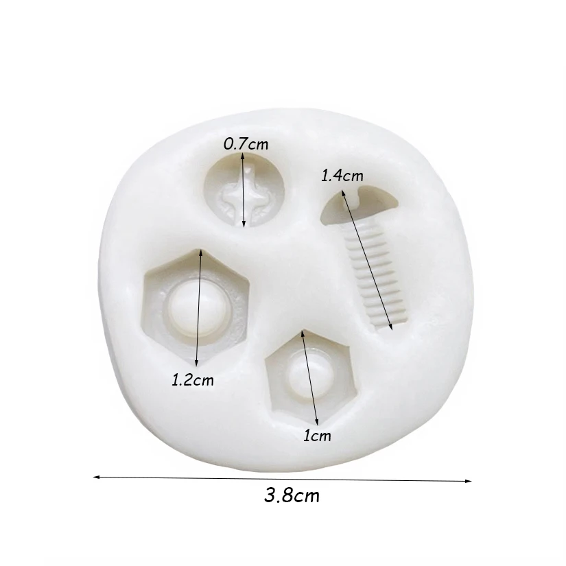 ボルトナットシリコンシュガークラフト金型樹脂ツールカップケーキベーキング金型フォンダンケーキデコレーションツール