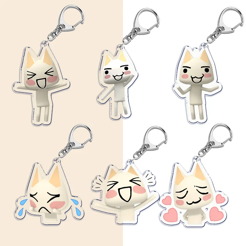 Inoue Toro CUTE Cat Keychain for Accessories Bag Pendant Cartoon Game Key Chain Ring Keyring Jewelry Fans Gifts