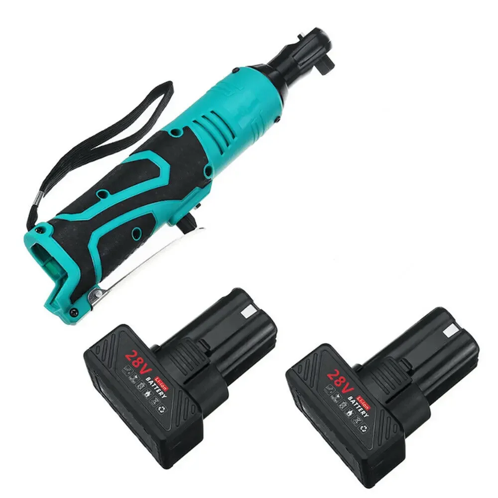 l 28V Cordless Electric Ratchet Wrench Portable Multifunctional 3/8 Inch Ratchet Wrench 90 Degree Cordless Power Ratchet Wrench