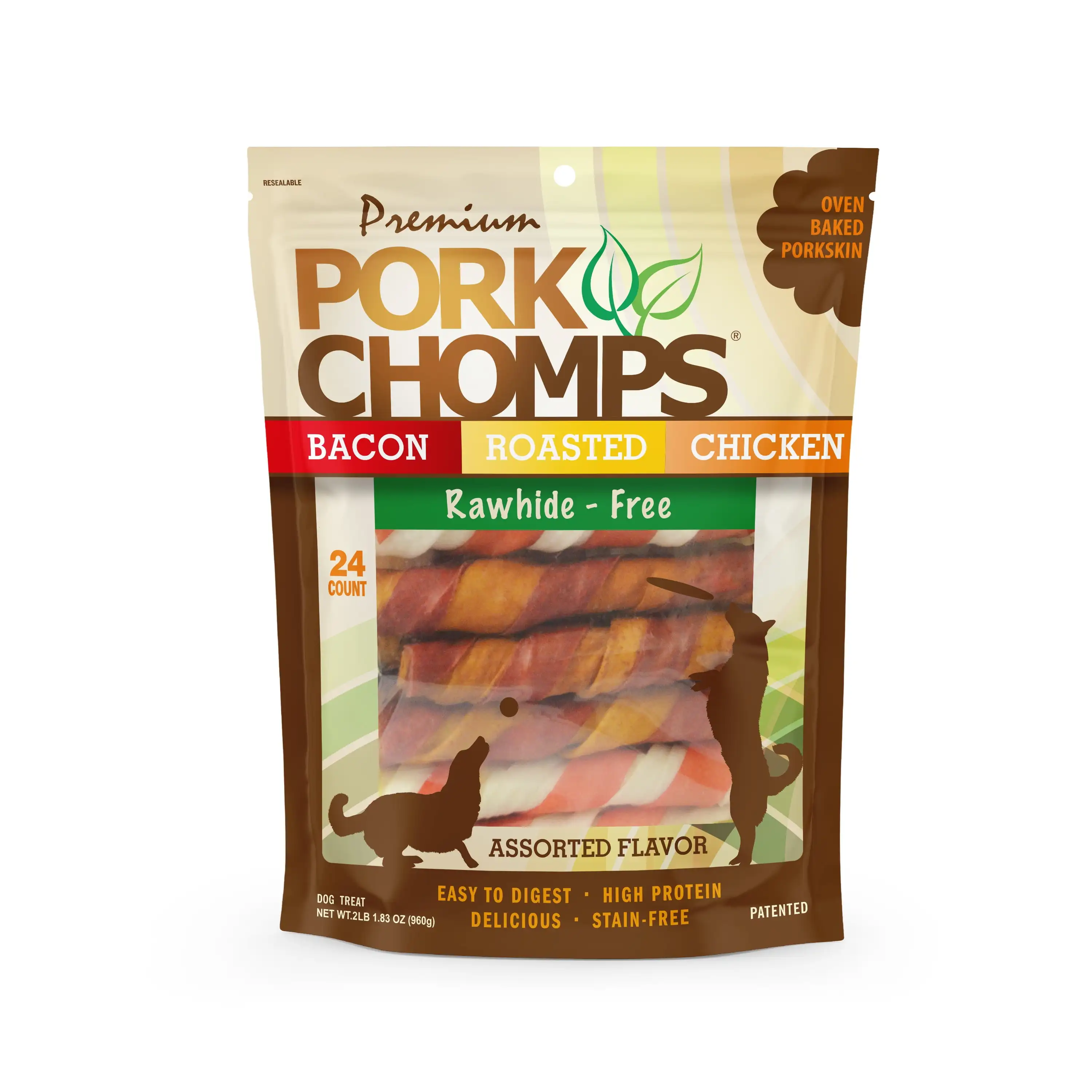 

Assorted Flavor Pork Skin Twists 24 ct