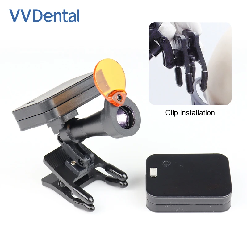 

5W Portable Dental Headlight Wireless Headlight Clip-on Headlight with Optical Filter for Dental Laboratory Surgical Med