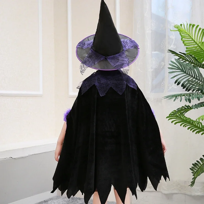 Halloween Cosplay Costumes Kids Witch Cosplay Coats Children Clothes Party Prom Performs Dressing Up For Boys Girls 3-10Y