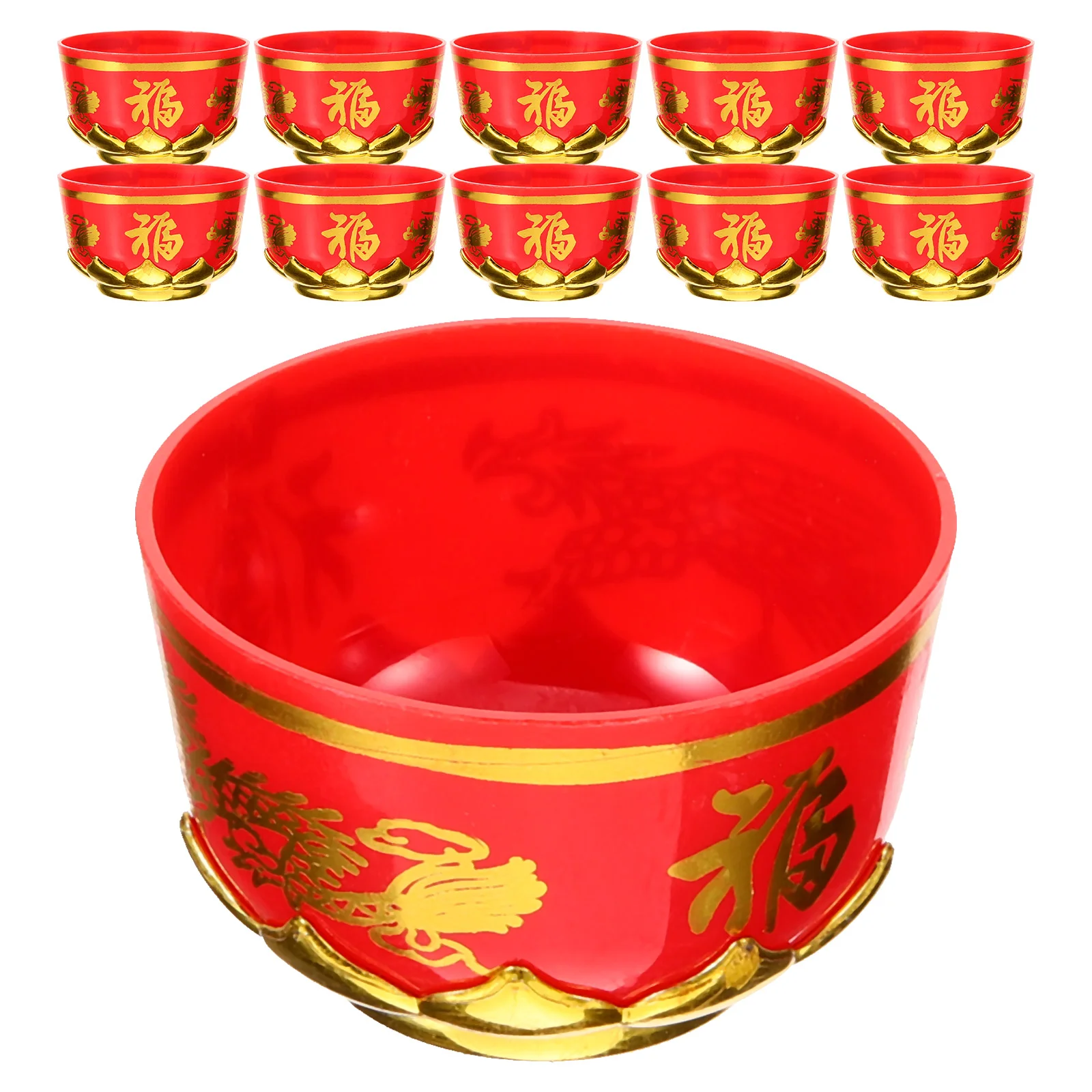 24 Pcs Offering Bowl Decorative Cup Water Cups Worship Tibetan Supplies Holy For Buddha Exquisite