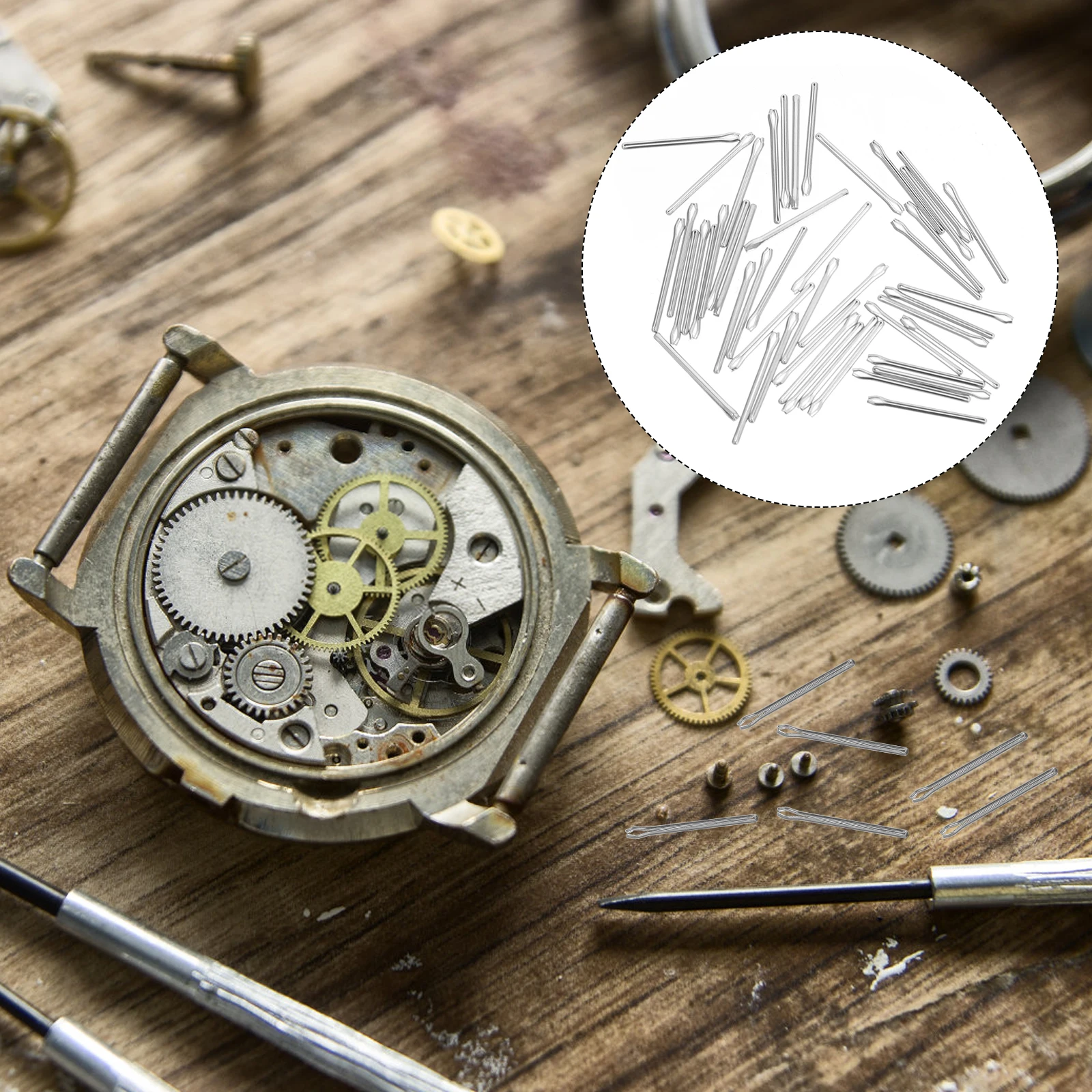

1000 Cotter Stainless Steel Watch Repair Tools Bands Removal Stainless Strap Cotter Pin Fixing Kit Strap Pin