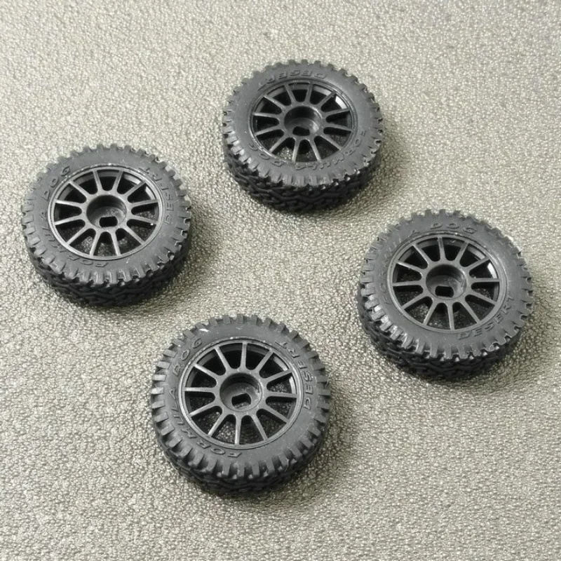 4PCS Rubber RC Racing Hub Tyre Set for Wltoys 1/28 1/24 AWD RWD Mini Q D Remote Control Car Upgrade Part  Acessorios