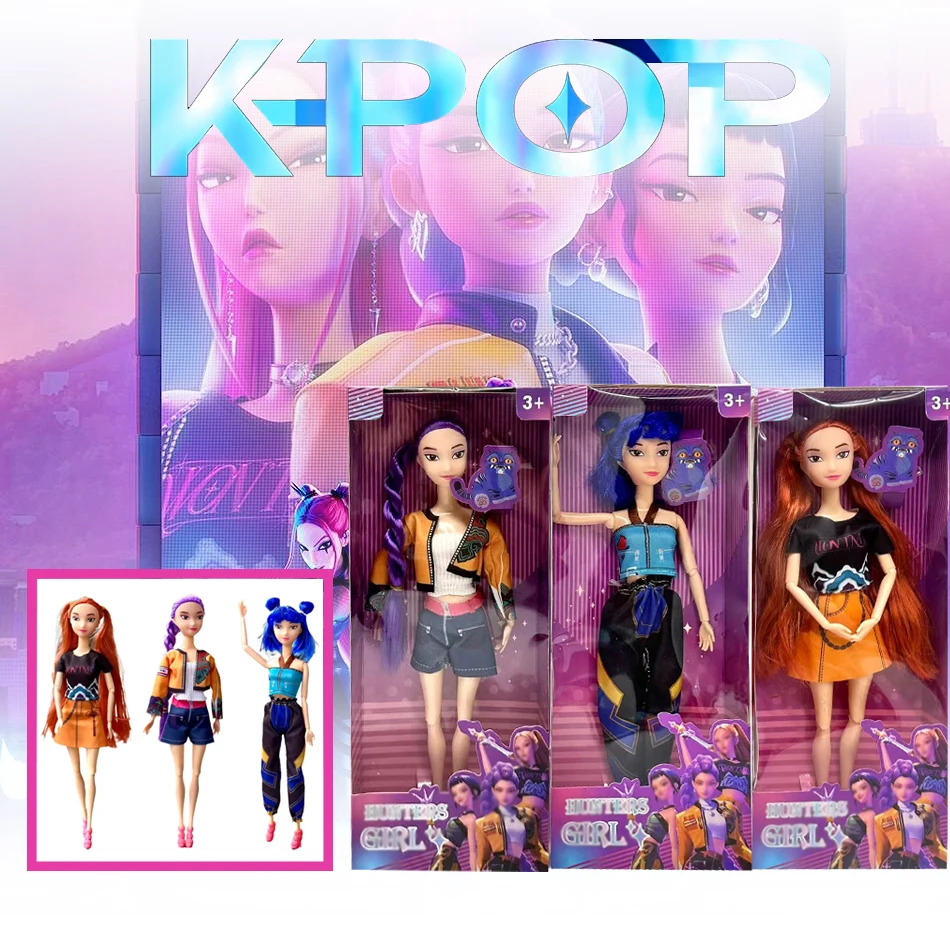 2025 جديد أنيمي 30 سنتيمتر K-Pop شيطان الصيادين دمية لعبة من الفينيل رومي ميرا زوي شخصية قناع الفينيل تمثال هدية عيد ميلاد مروحة نادي الهدايا