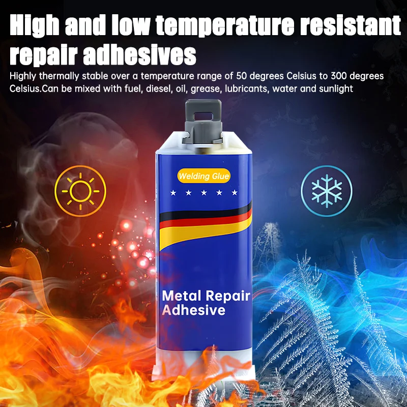 High Temperature Metal Repair Glue Super Strong Cold Welding Glue Magic Plastic Repair Casting Adhesive Heat Resistance Sealant