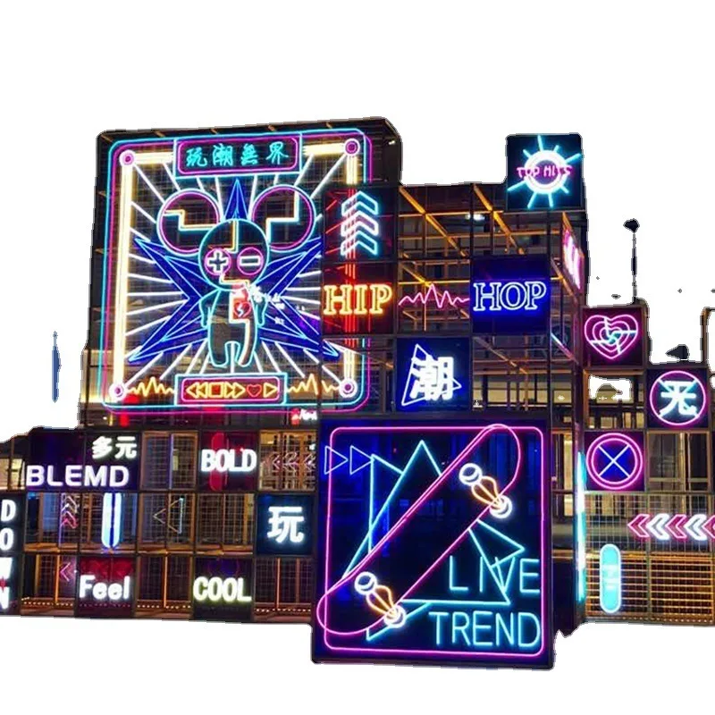 

Landscape curtain wall light Shopping mall square exhibition Meichen decorative led art modeling light