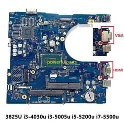 For Dell Inspiron 3458 3558 5458 5558 5758 Laptop Motherboard 3805U 3825U i3 i5 i7 CPU 0F0FC6 027C5F 0FRV68 AAL10 LA-B843P
