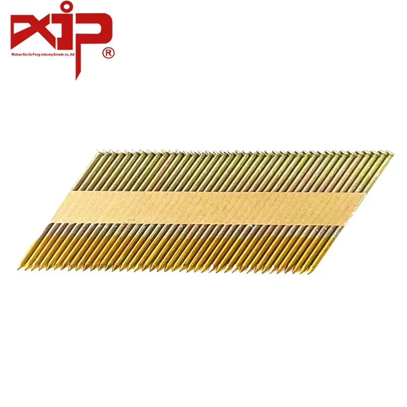 

Clipped Head Paper Tape Framing Nails Smooth Shank 30 34 Degree Eg Paper Strip Nails for Framing Gas Nailer 90mm 240pcs