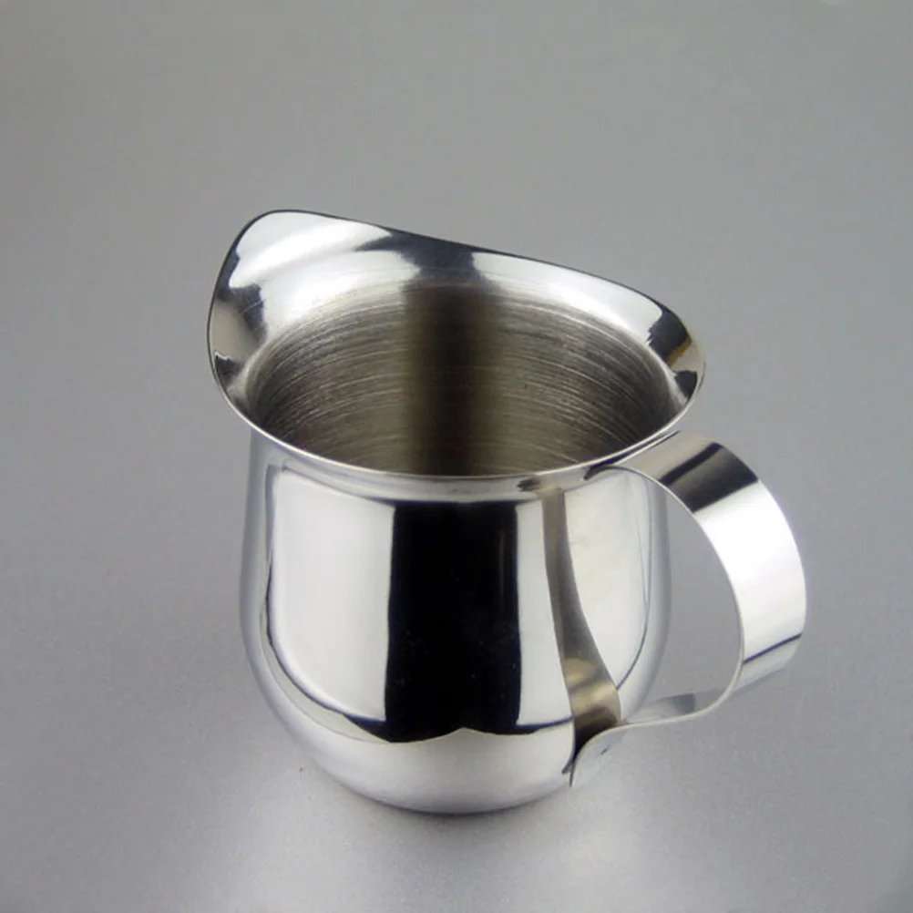 

2pcs 150Ml Stainless Steel Milk Pitcher Lightweight Frothing Jug For Cappuccino Latte Making Kitchen Barware